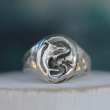 Orca Sterling Silver Signet Ring
