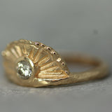 Sunrise Ring with Diamond or Sapphire