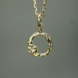 Swirling Sapphire Pendant