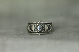 Moon Goddess Blue Sapphire Ring
