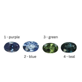 stone options - purple, blue, green, teal 