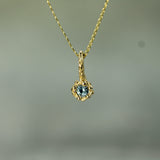 Mermaid Treasure Blue Sapphire Pendant