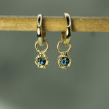 mermaid treasure sleeper charms with blue sapphires 