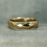 calm waters wedding band in 14k yellow gold 