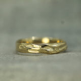 flowing tides band in 10k yellow gold 