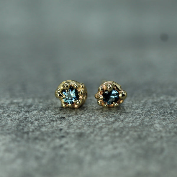 mermaid treasure blue sapphire studs 