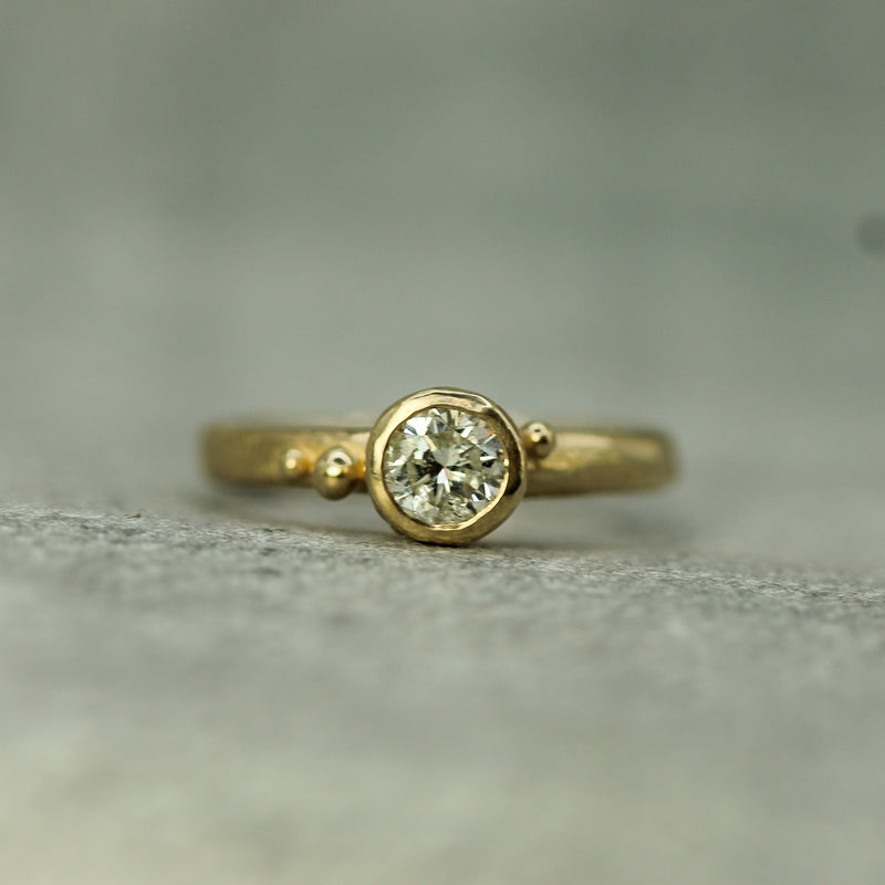 Diamond Coastal Droplet Engagement Ring