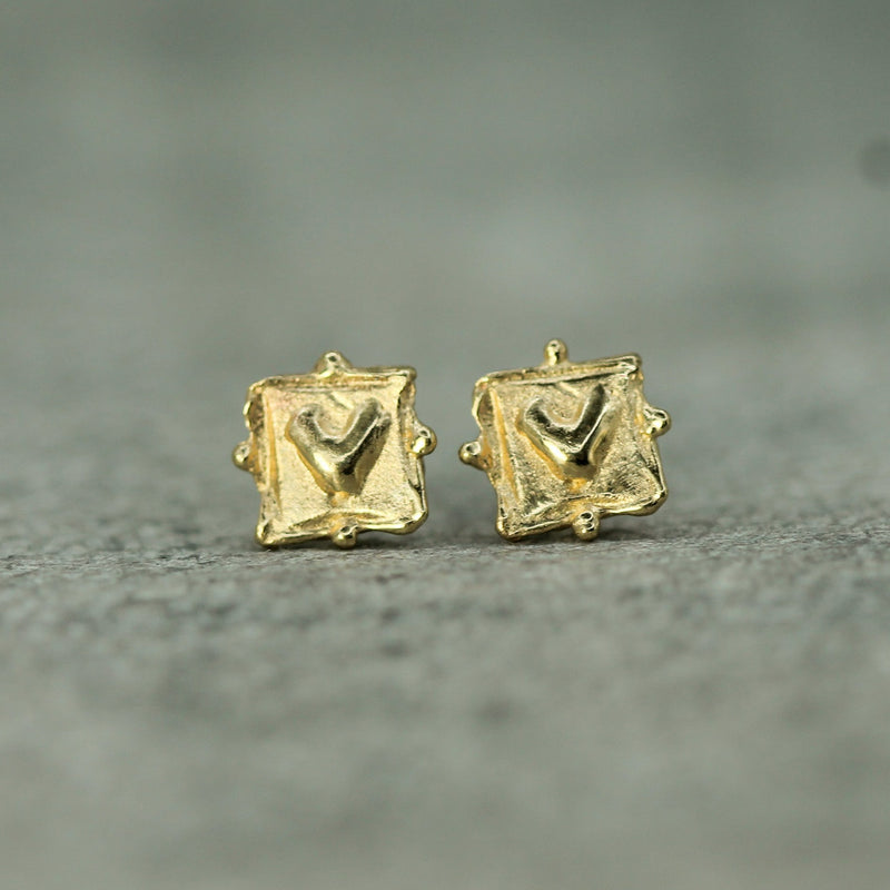 ancient love gold studs 