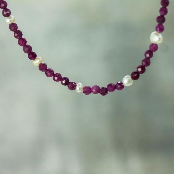 Ruby & Pearl Necklace