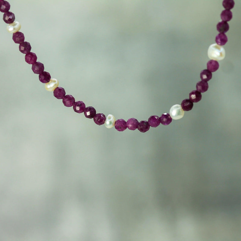 Ruby & Pearl Necklace