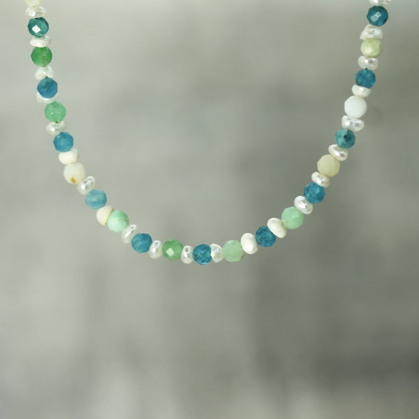 Pearl, Opal & Apatite Necklace