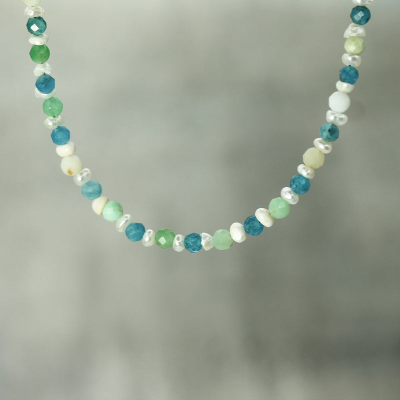 Pearl, Opal & Apatite Necklace
