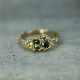 tribune mermaid cluster ring in 14k yellow gold 