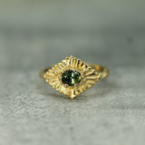 14k yellow gold sapphire celestial ring 