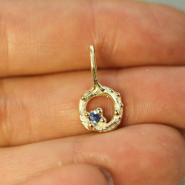 Swirling Blue Sapphire Pendant