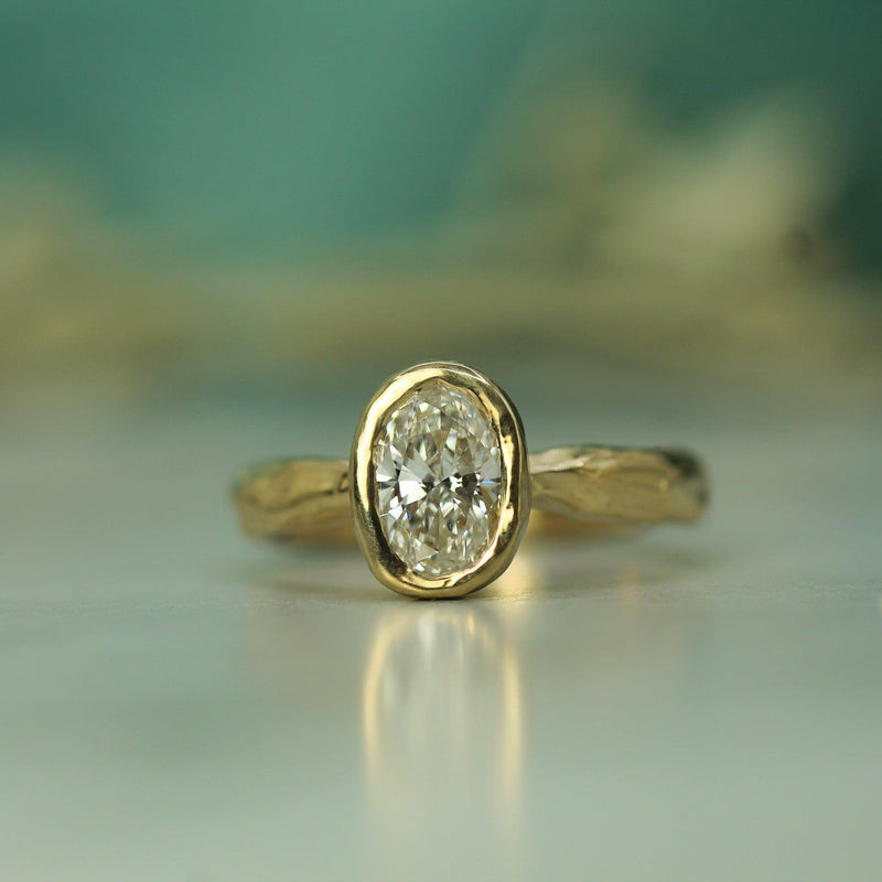 calm waters lab-grown diamond ring in 14k yellow gold 