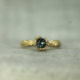 Mermaid Treasure Teal Sapphire Ring