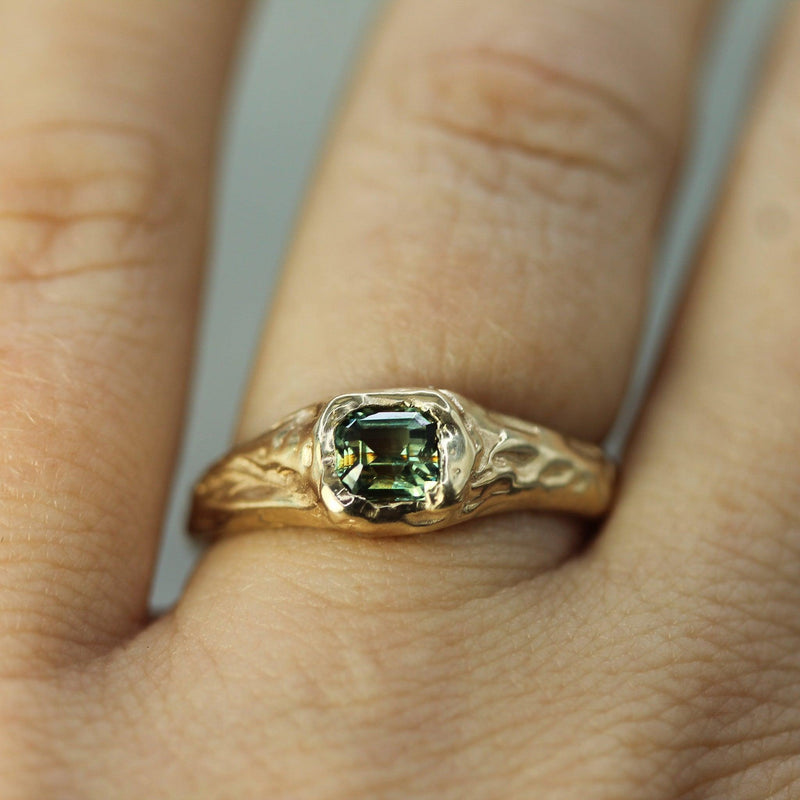 Forrest Green Sapphire Signet Ring