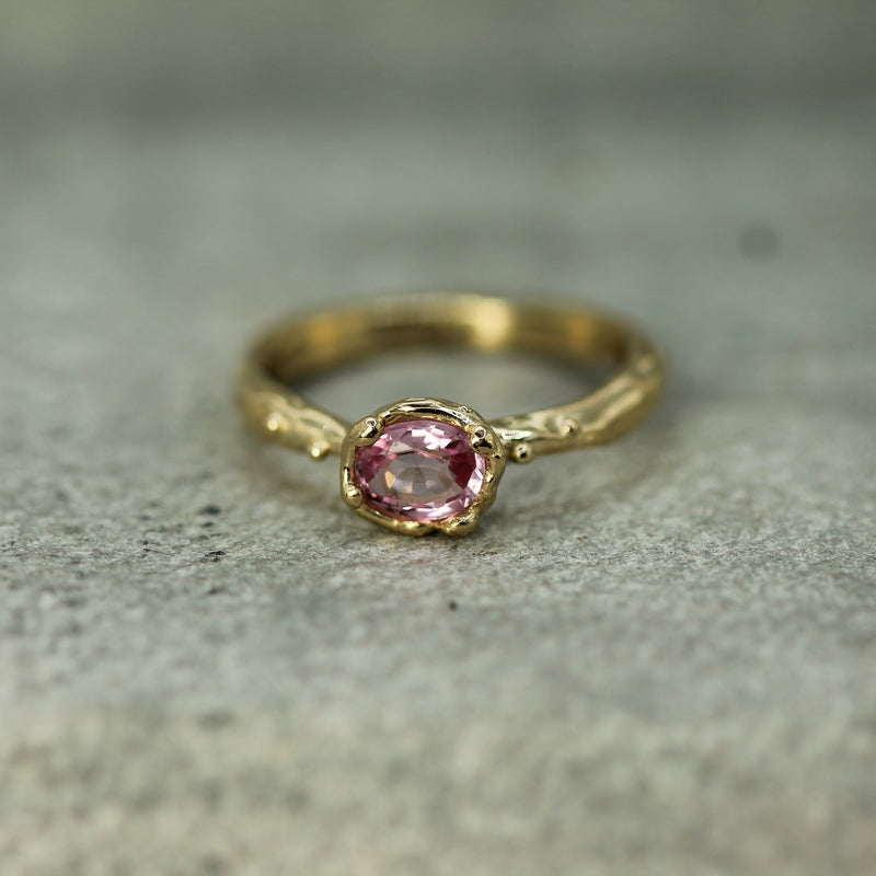 Mermaid Treasure Pink Sapphire Ring