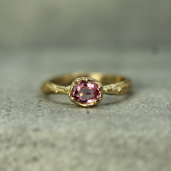 Mermaid Treasure Pink Sapphire Ring