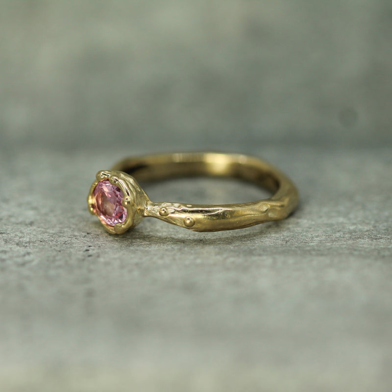 Mermaid Treasure Pink Sapphire Ring