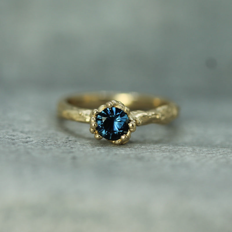 Mermaid Treasure Blue Sapphire Ring