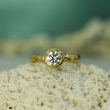 18k Yellow Gold Calm Waters Engagement Ring 