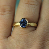 Calm Water Solitaire with Night Blue Sapphire