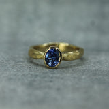 Calm Water Solitaire with Night Blue Sapphire