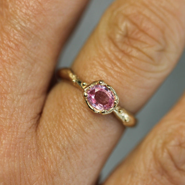 Mermaid Treasure Pink Sapphire Ring
