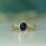 Calm Water Solitaire with Classic Blue Sapphire