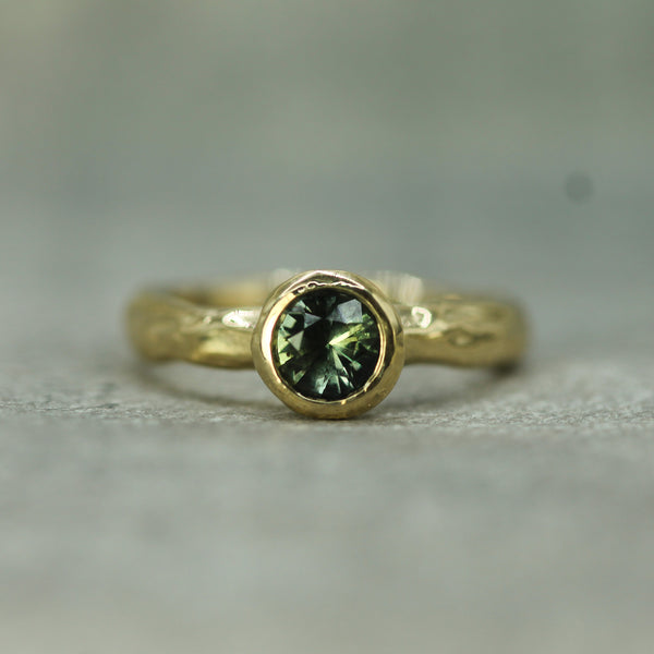 Calm Water Solitaire with Forest Green Sapphire