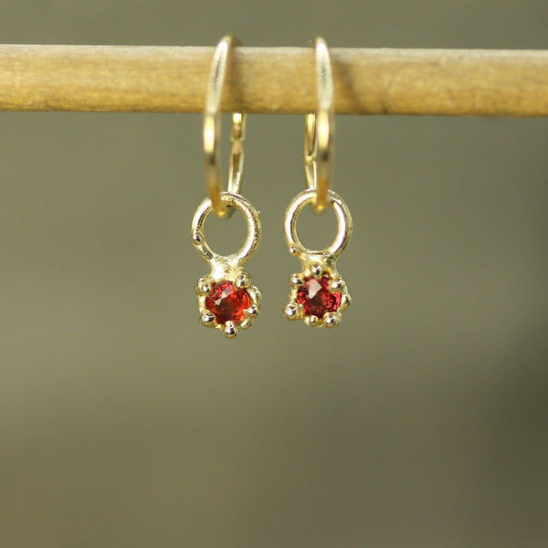 ruby gold sleeper charms 