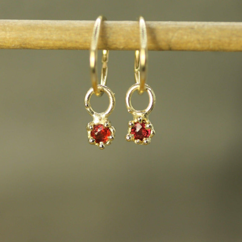 ruby gold sleeper charms 