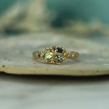 14k yellow gold sapphire engagement ring 