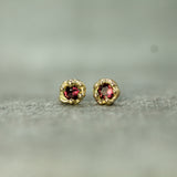 mermaid treasure ruby sleepers in 10k yellow gold 