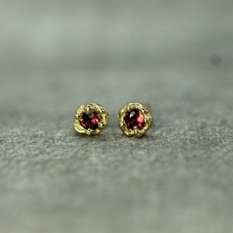 ruby gold studs 