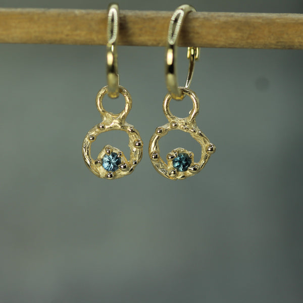 Swirling Sapphire Sleeper Charms