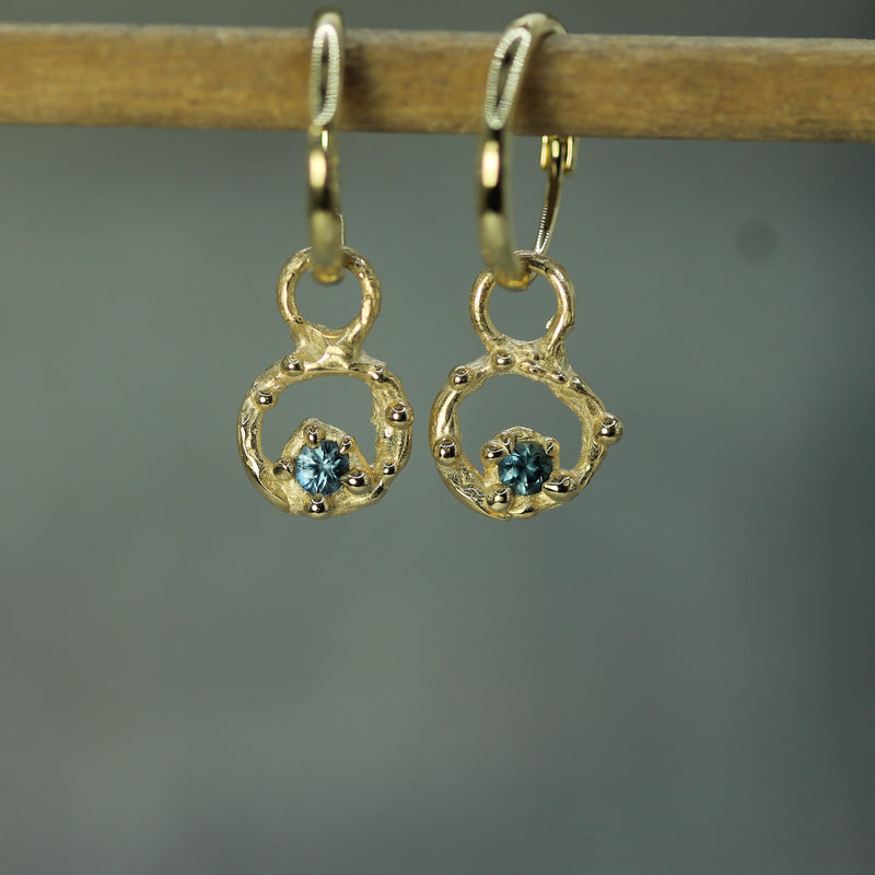 Swirling Sapphire Sleeper Charms