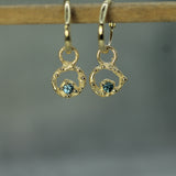 Swirling Sapphire Sleeper Charms