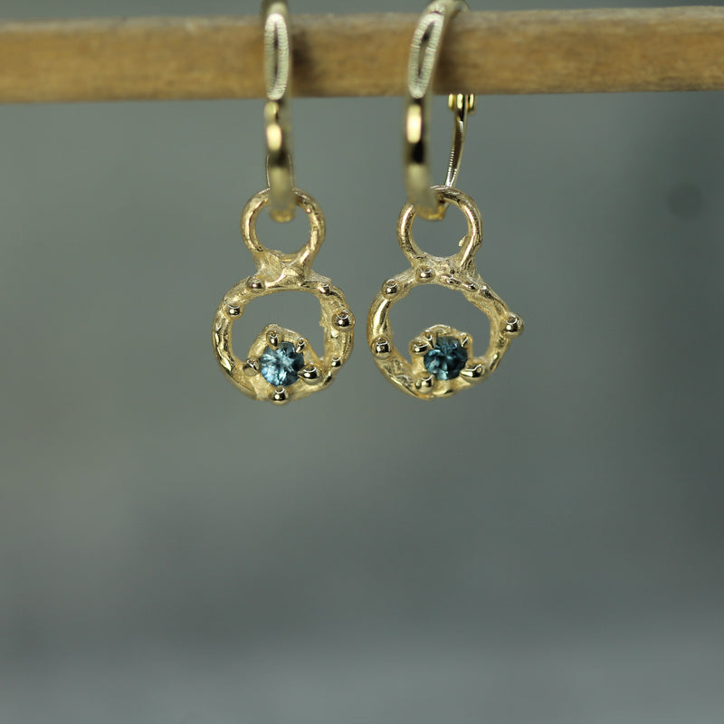 Swirling Sapphire Sleeper Charms