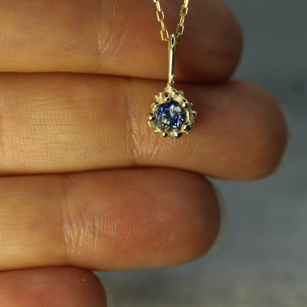 Mermaid Treasure Blue Sapphire Pendant