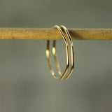 10k gold angular sleeper hoops 