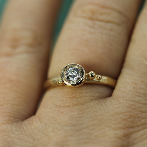 Coastal Droplet Lab-grown Diamond Ring