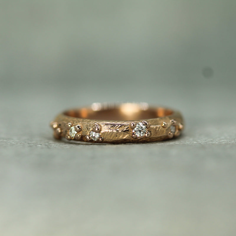 West Coast Rain Diamond Wedding Band