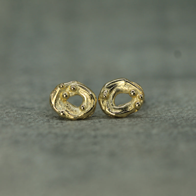 solid 10k yellow gold studs