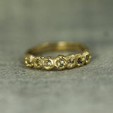 solid 14k yellow gold sapphire band 