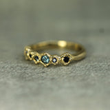 blue sapphire yellow gold band 