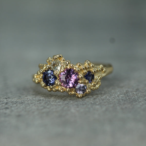 Shades of Purple Sapphire Ring