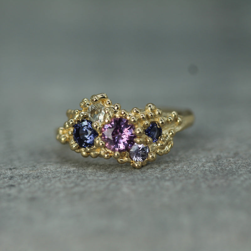 Shades of Purple Sapphire Ring